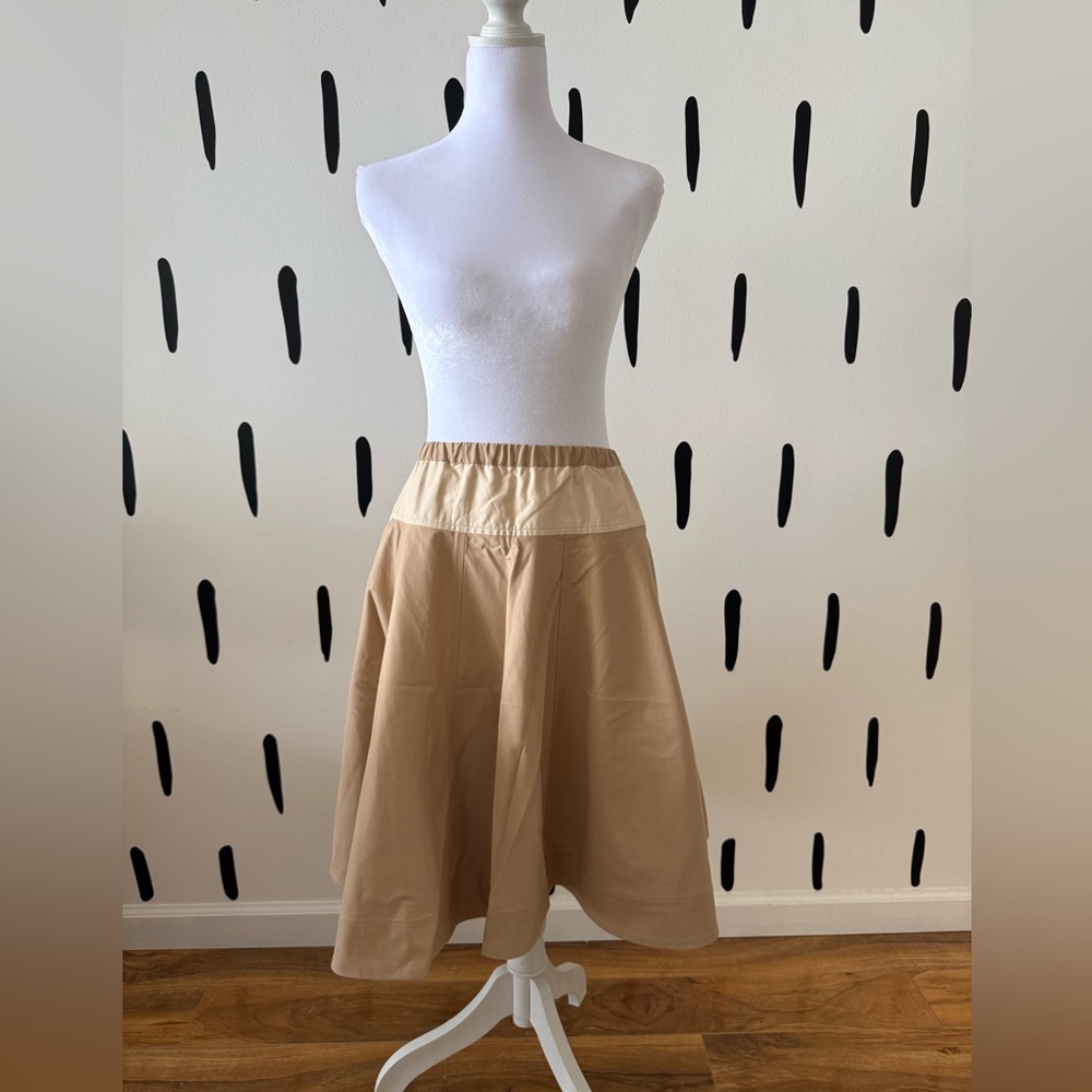 Maeve Two-Tone Beige Circle Skirt